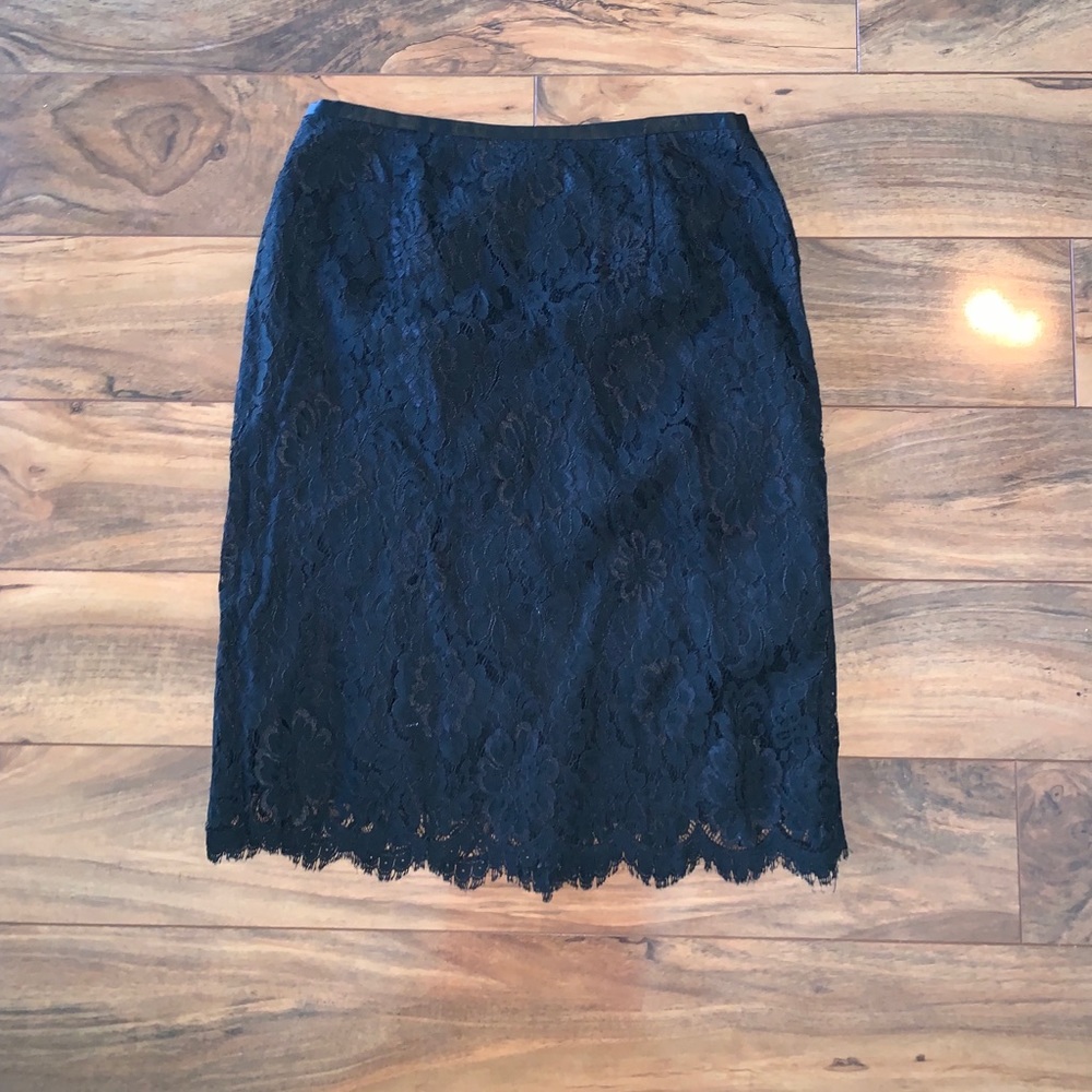 Ann Taylor black lace skirt